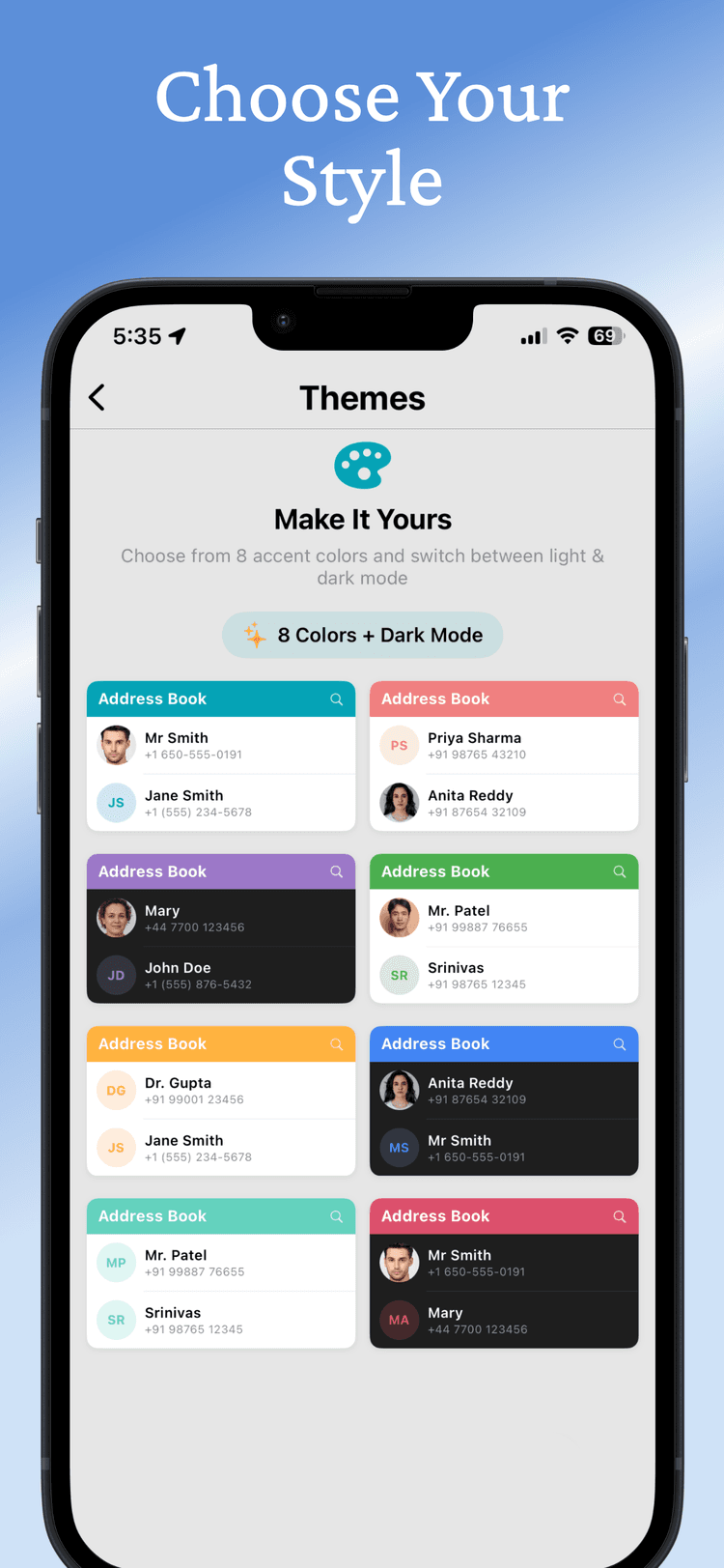 Address Book — Save addresses, phones, emails, text/voice notes ...